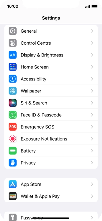 Press Face ID & Passcode.