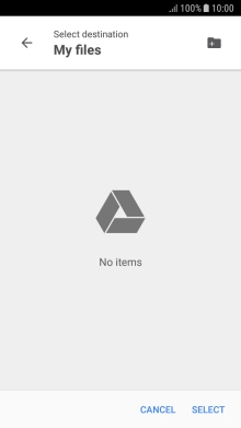 To create a new folder, press the new folder icon and follow the instructions on the screen to create a new folder.