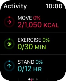 Keep sliding upwards to see the number of steps, distance and number of floors you've covered.