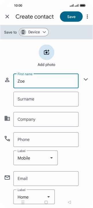 Press Surname and key in the required last name.