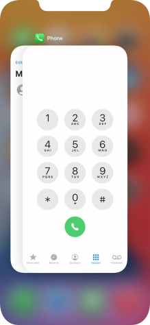 Slide upwards on the required application to end it.
