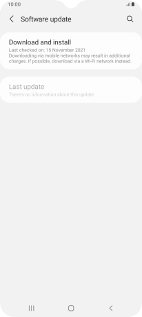 Press Download and install. If a new software version is available, it's displayed. Follow the instructions on the screen to update the phone software.