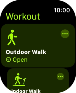 Press the required training activity to start it.