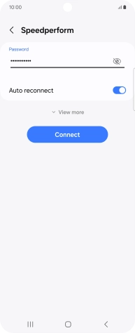 Key in the password for the Wi-Fi network and press Connect.