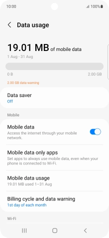 The total data usage is displayed.