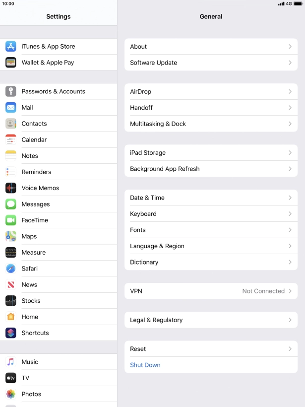 Press Passwords & Accounts.