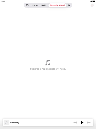 Press the iPad icon. Press the iPad icon.