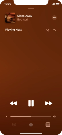 Press the shuffle icon to turn the function on or off.