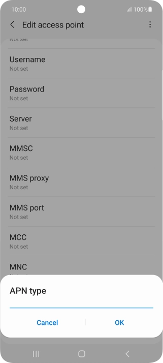 Key in mms and press OK.