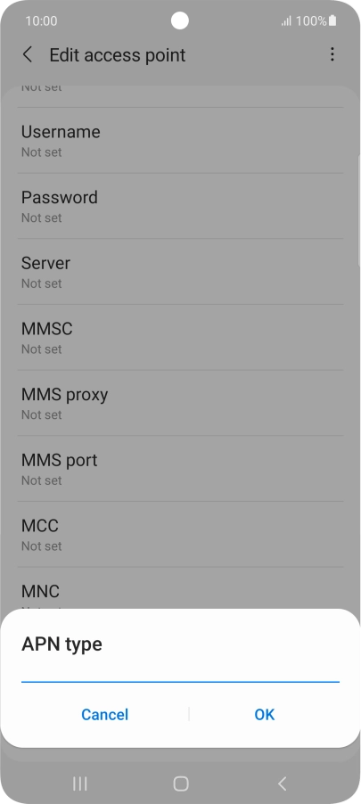 Key in mms and press OK.