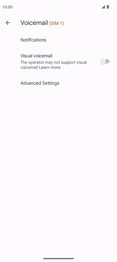 Press Advanced Settings.