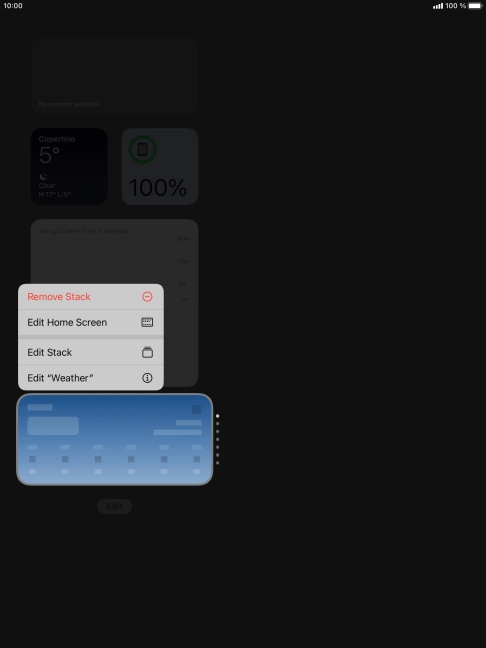 Press Edit Stack. Press Edit Stack.