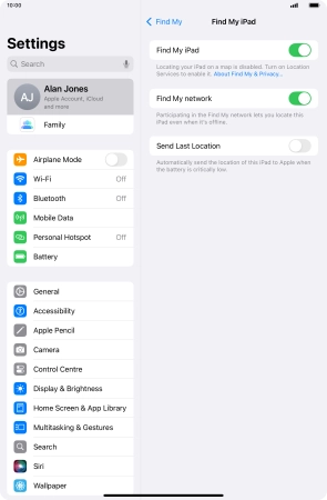 Press the indicator next to 