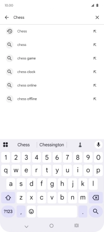 Key in the name or subject of the required app and press the search icon.