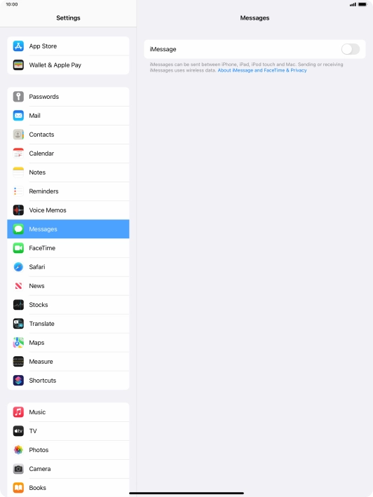 Press the indicator next to 