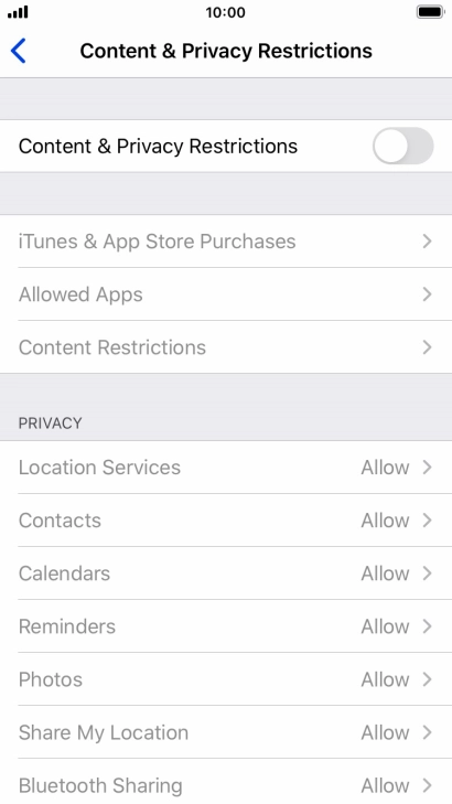 Press the indicator next to 