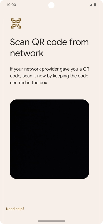 Place the QR code you've received inside the phone camera frame to scan the code.