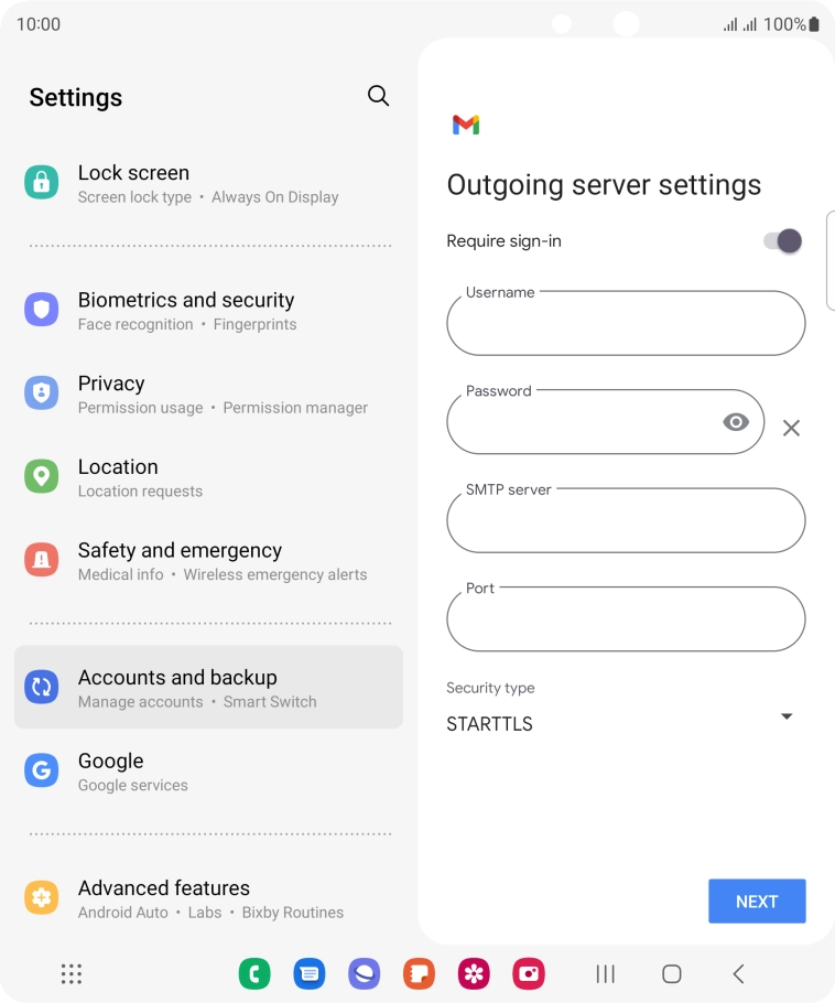 Press the indicator next to 