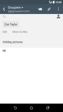 Press the attachment icon.