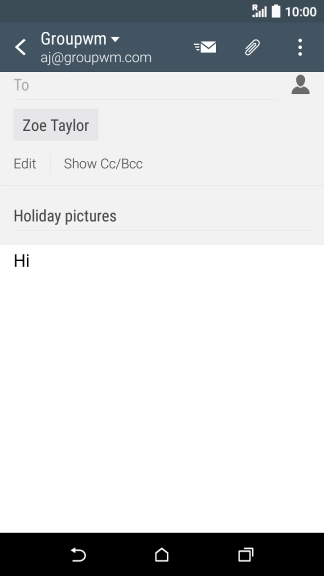 Press the attachment icon.