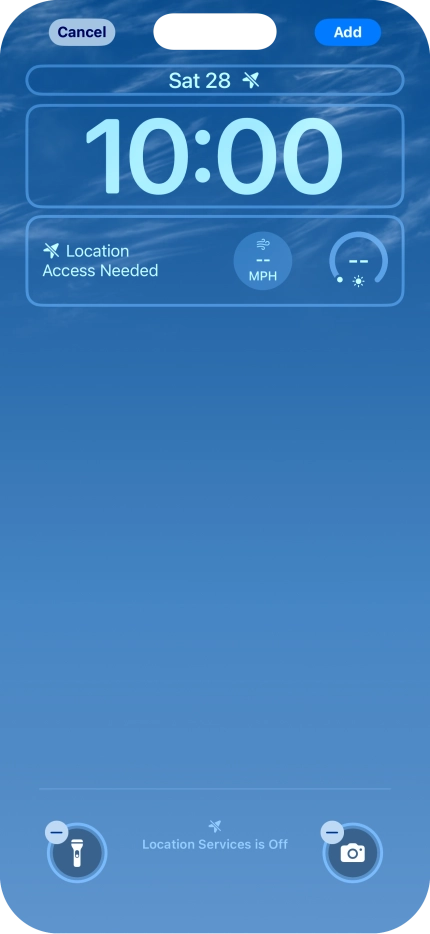 To customise the way the lock screen date is displayed, press the date widget and follow the instructions on the screen to select the required widget display mode.