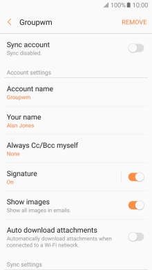 Press the indicator next to 