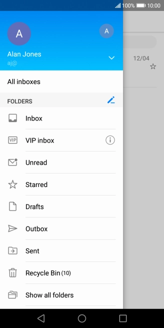 Press the drop down list.