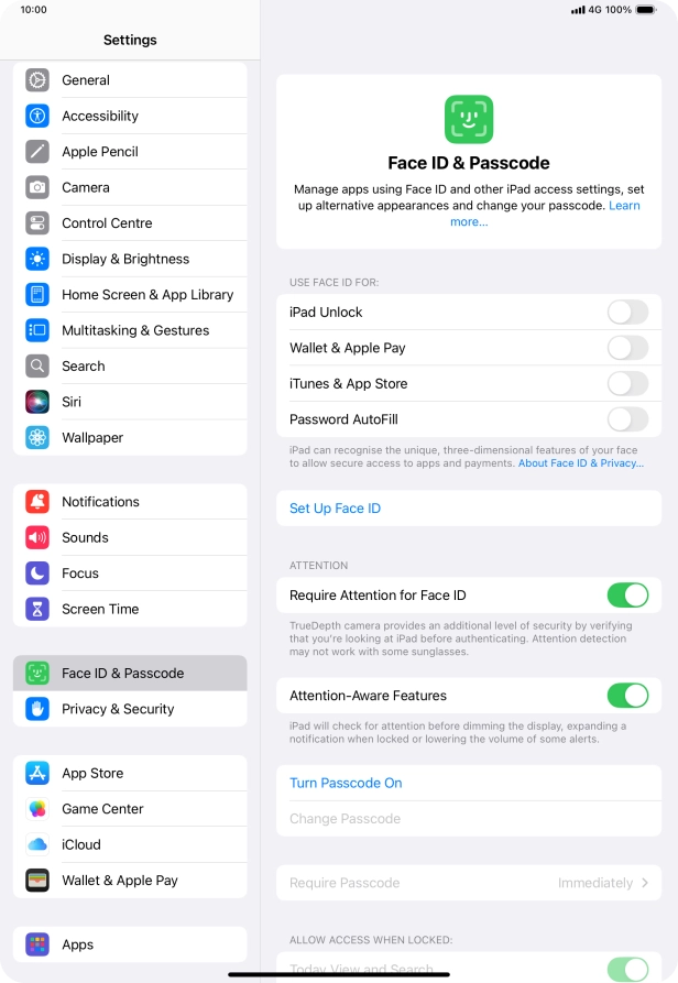 Press Set Up Face ID.