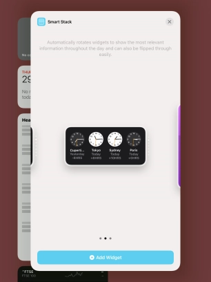 Press Add Widget.