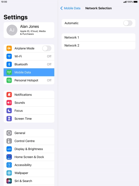 If you turn off the function, press the required network. If you turn off the function, press the required network.