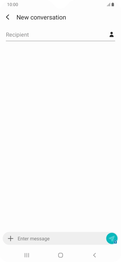 Press the search field and key in the first letters of the recipient's name.