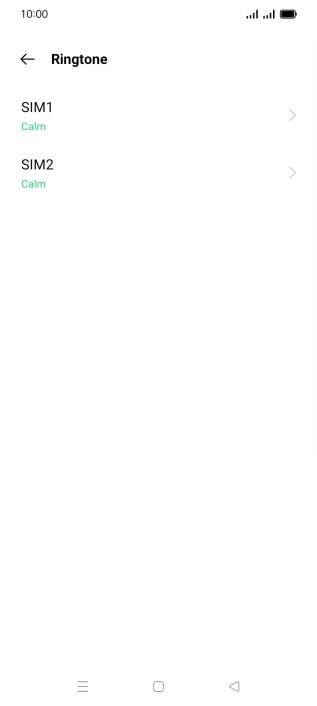 Press the name of the SIM.