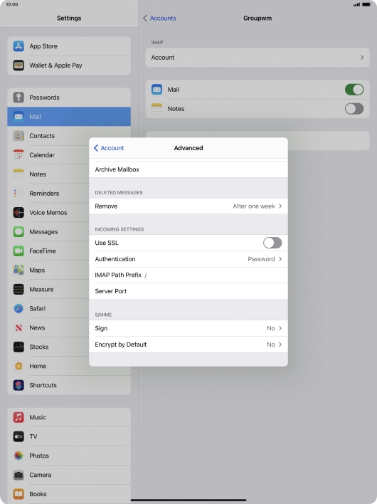 Press Authentication.