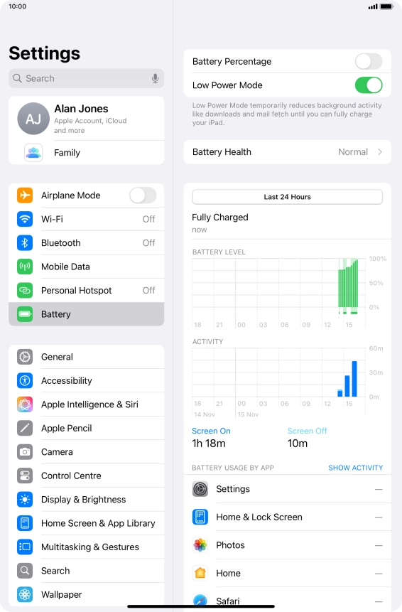 Slide your finger upwards starting from the bottom of the screen to return to the home screen.
