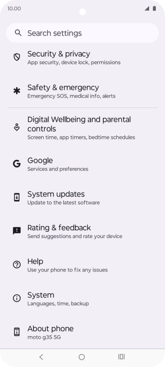 Press System updates.