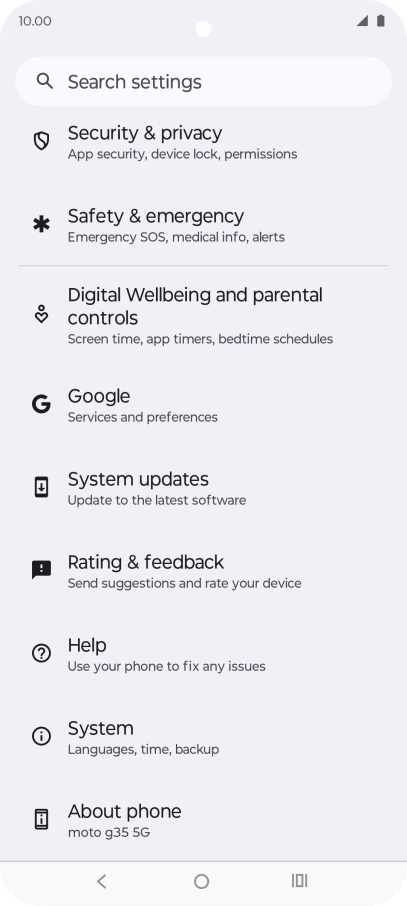 Press System updates.
