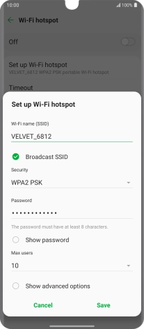 Press the field below 