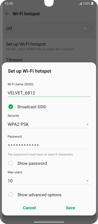 Press the field below 