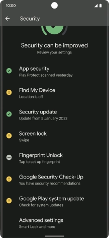 Press Advanced settings.