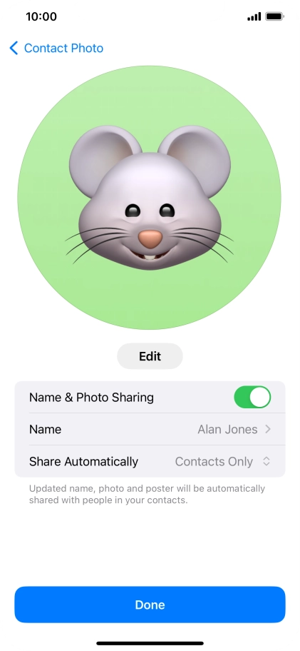 Press the indicator next to 
