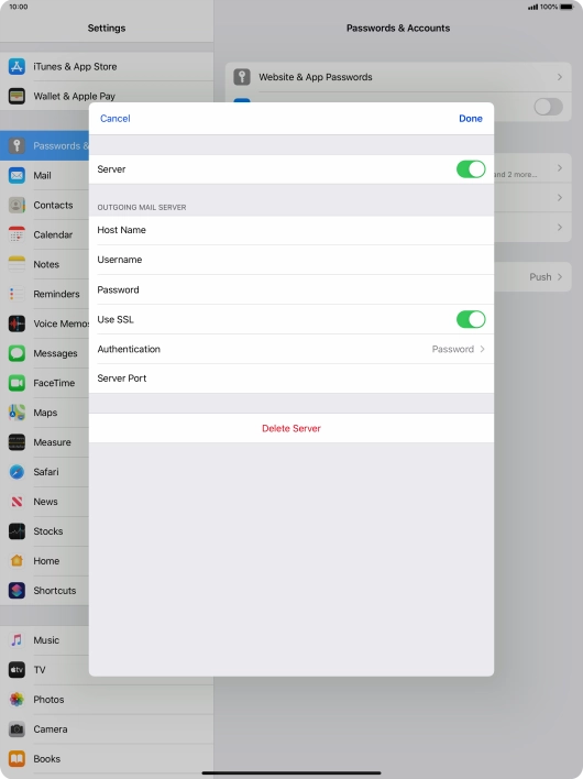 Press the indicator next to 
