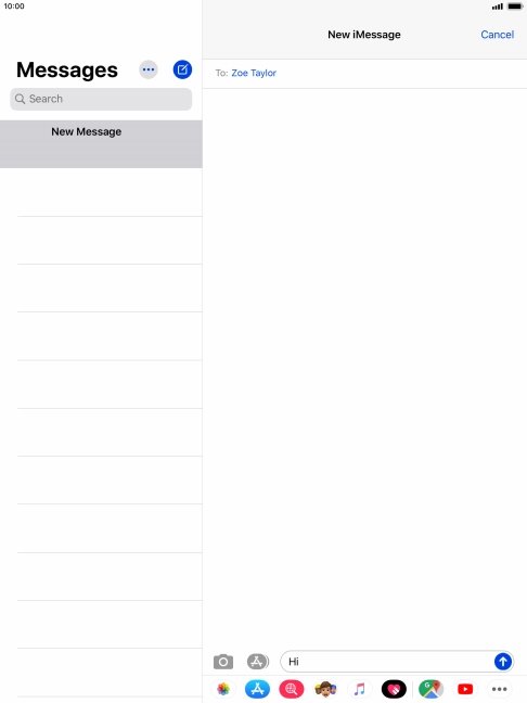 Press the send icon.