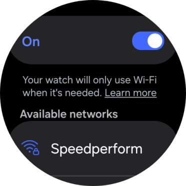 Press the required Wi-Fi network.