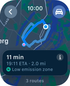 Press the transport type icon.