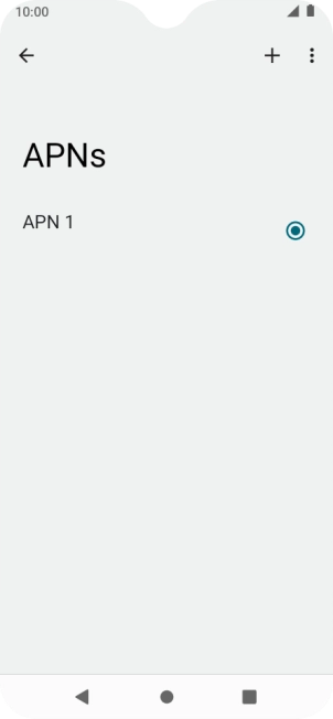 Press the new data connection icon.
