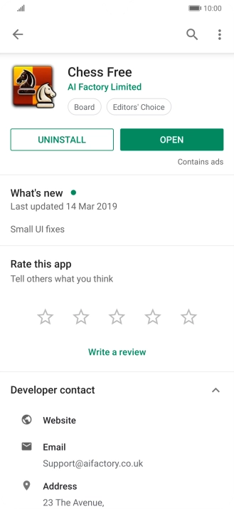 Press UNINSTALL.