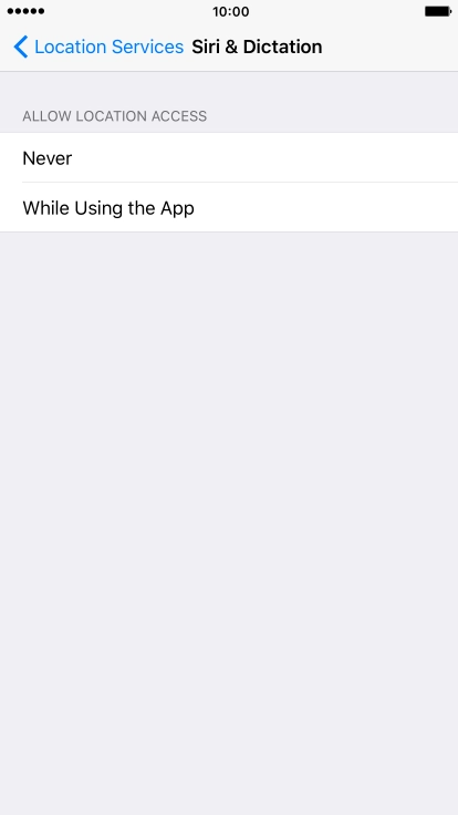 Press the required setting to turn the function on or off.