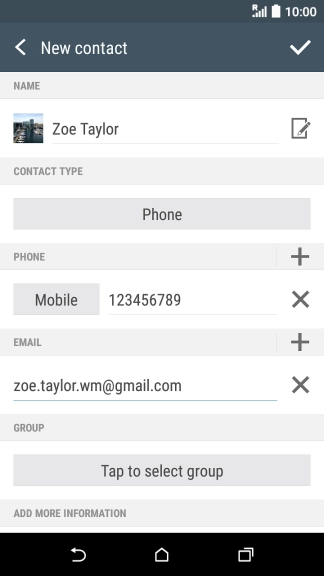 Press the confirm icon.