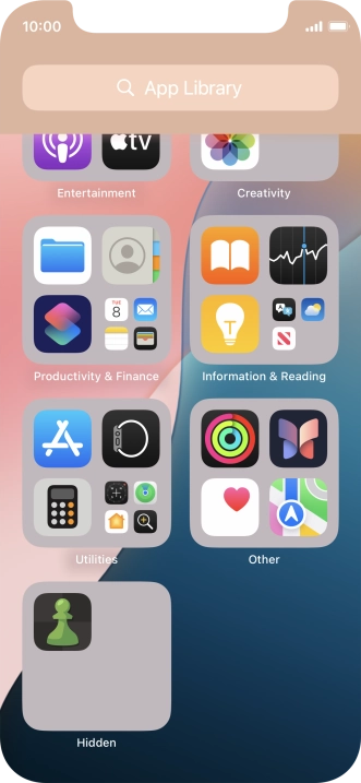 Press and hold the required app.