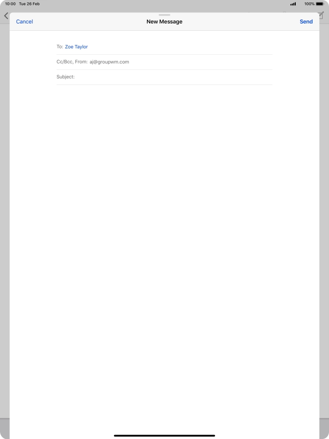 Press the field next to 